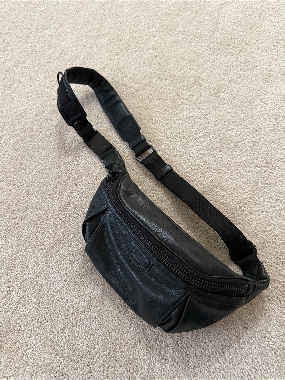 Black Leather Sling Bag - Aimee Kestenberg